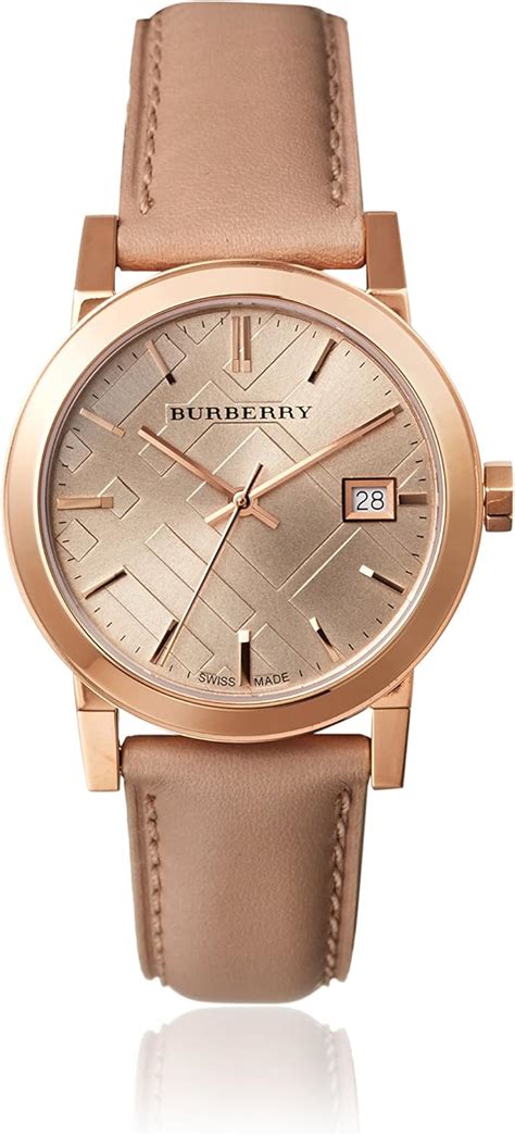 Burberry Women's BU9109 Leather Strap Beige Dial Watch